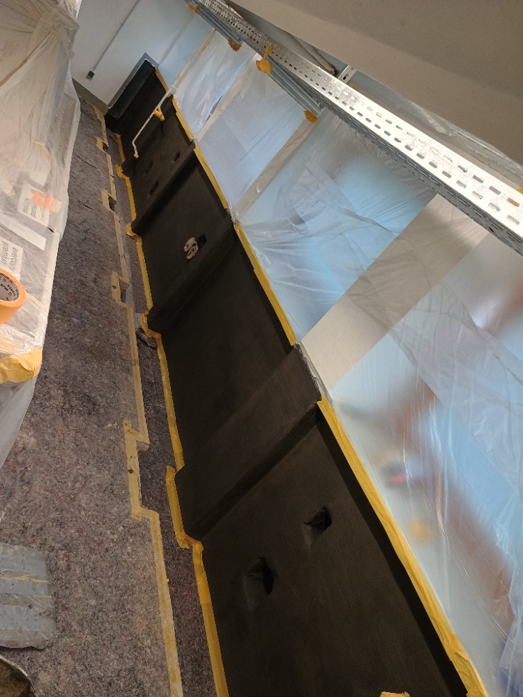 During renovation - waterproofing application